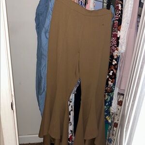 Elegant Brown Flared Women's Pants
